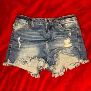 Distressed Jean Shorts